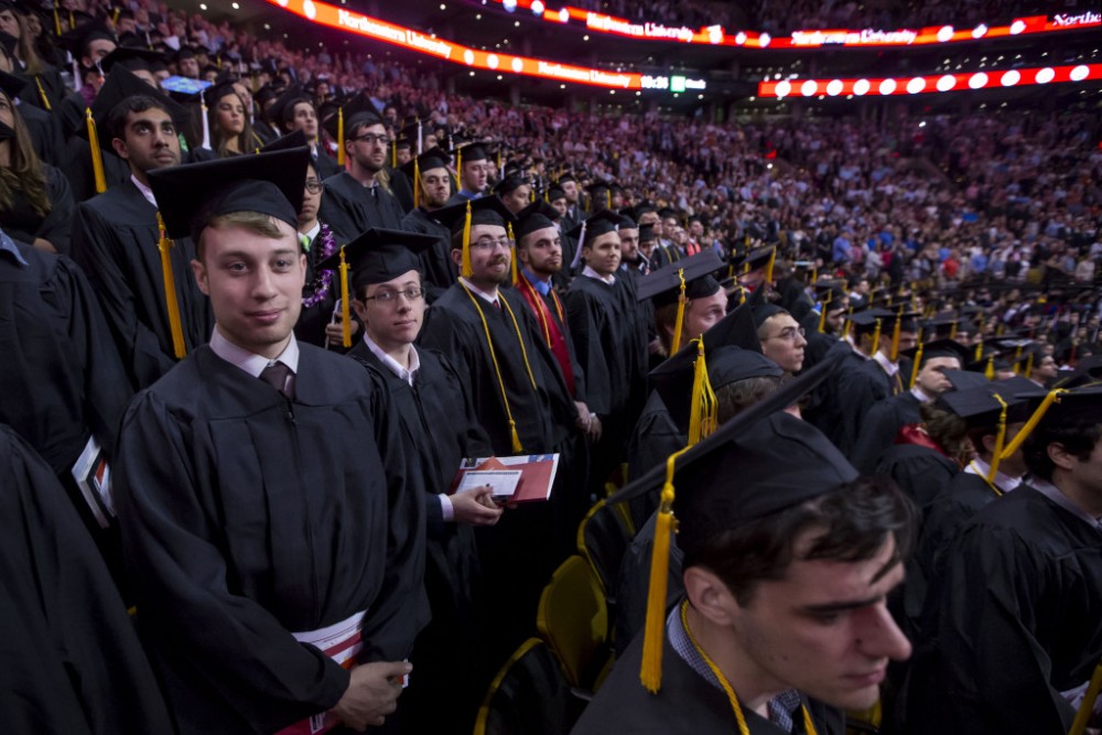 Northeastern University undergraduate students received their diplomas during the 2015 Commencement at the TD Garden on May 8