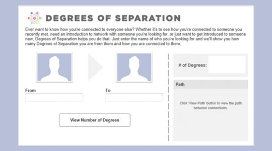 facebook's degrees of separation app