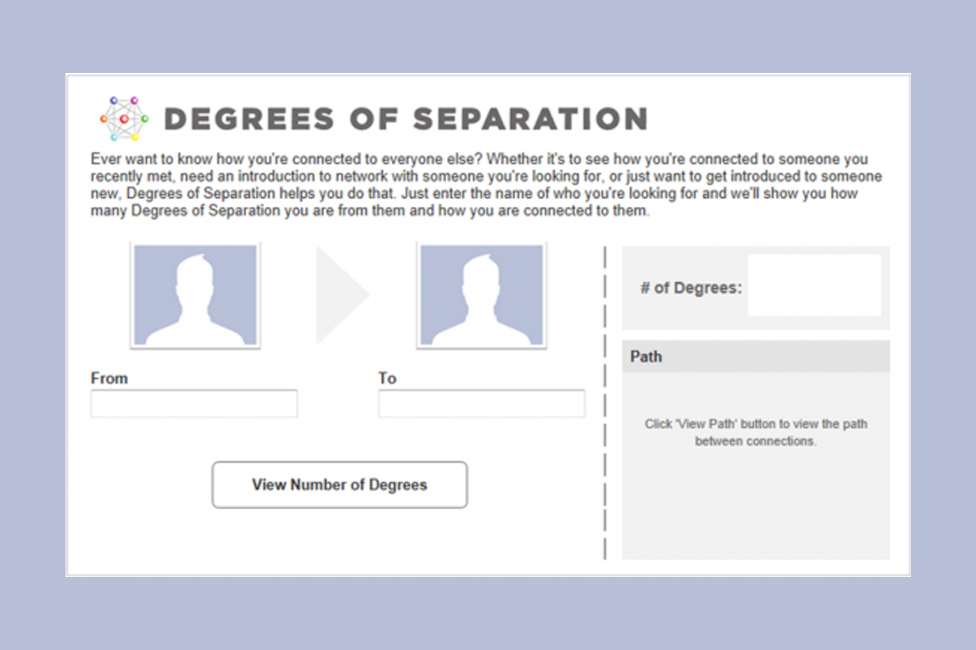 facebook's degrees of separation app