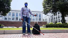 Christopher Suplice, a freshman in the Khoury College of Computer Sciences, photo by News at Northeastern