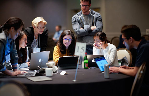 Olga Vitek at the Chan Zuckerberg Initiative's kickoff event for its Essential Software for Science (EOSS) program. Photo courtesy of CZI, 2020.