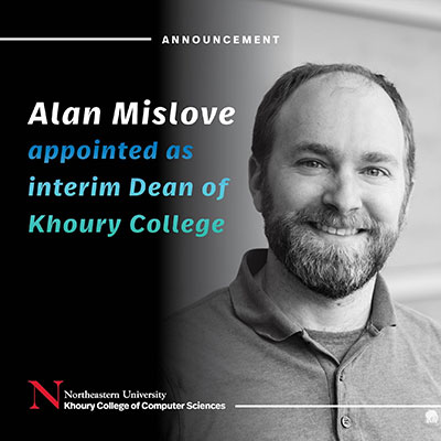 Alan Mislove appointed as interim Dean of Khoury College