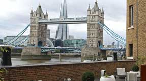 A view of Tower Bridge outside Devon House