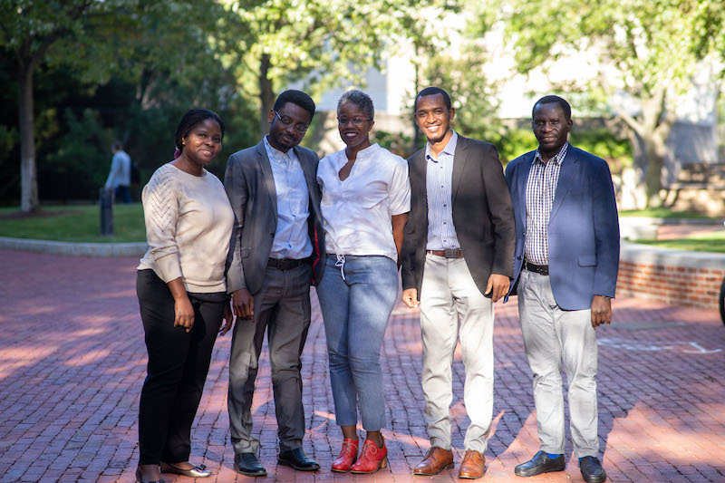 (L to R) Stella Kakeeto, Patrick Okonji, Andrea Stith, Sintayehu Tiruneh, and Jean Uwamahoro. Photo: Sarah Olender (2021)