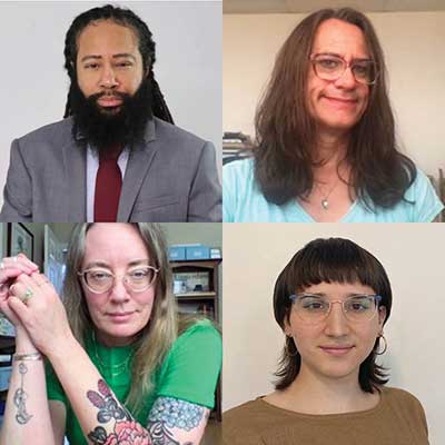 Panelists, clockwise from top left: Gavriel Legynd, Gianna Motlasz, Luz Calero Forero, and Emac MacLaughlin.