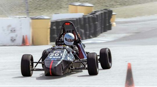 NER’s drivetrain lead Sofia Varner takes the wheel.
