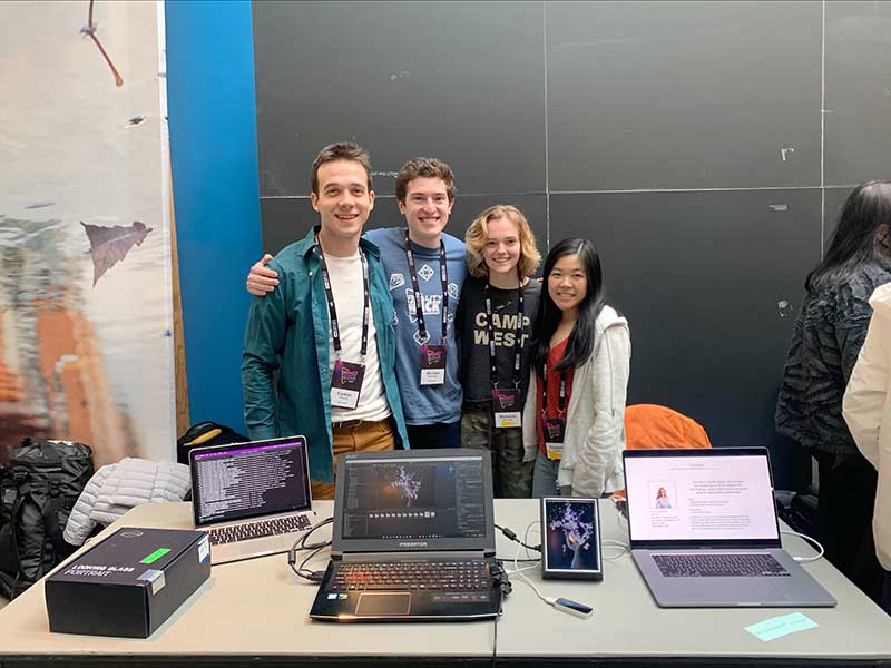 Left to right: Ezekiel D’Ascoli, Michael Steinberg, Madeline Hulse, and Elizabeth Sheffield.