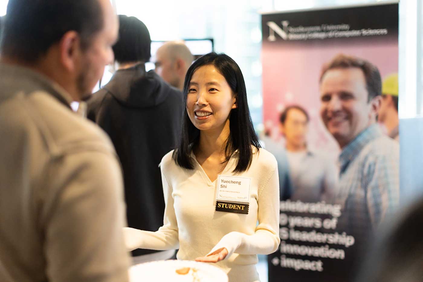 Vancouver student Yuecheng Shi enjoys the 40th Anniversary Celebration event.