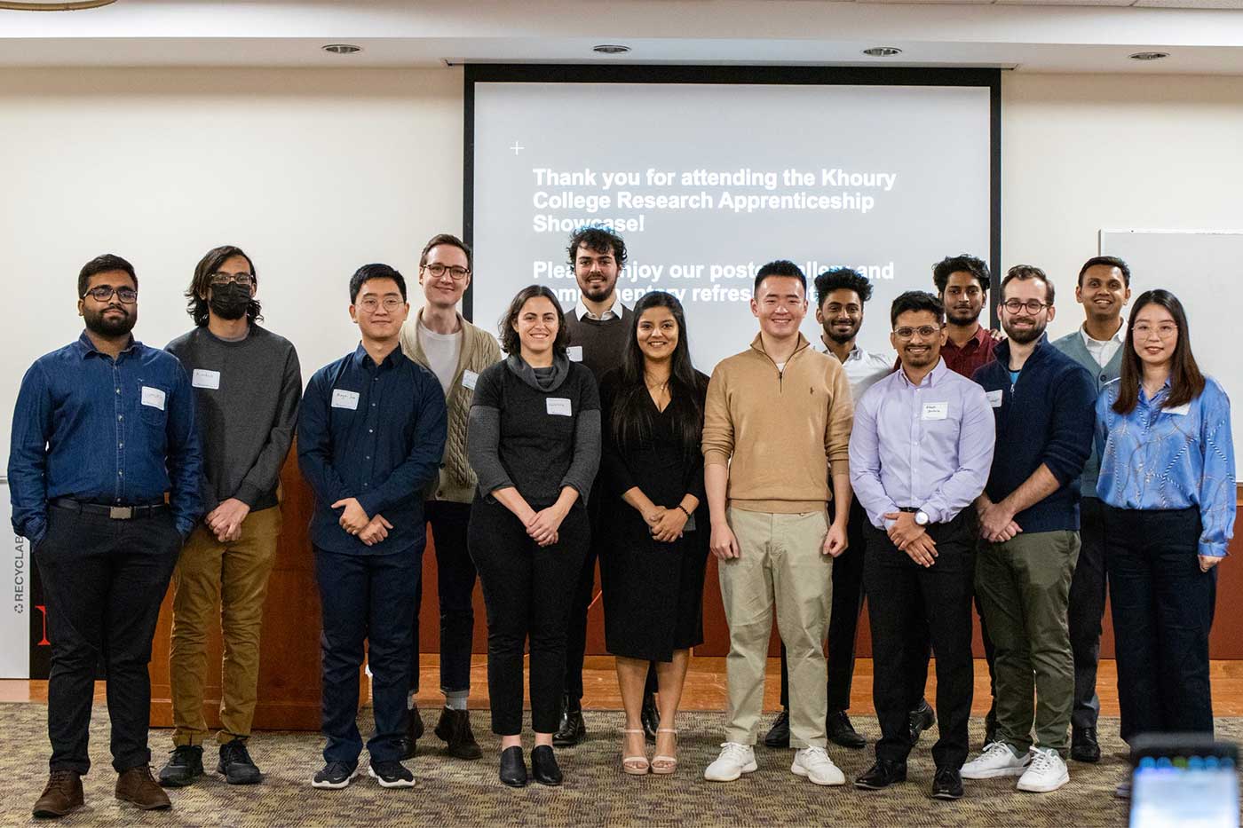 The research apprentices pose for a group photo