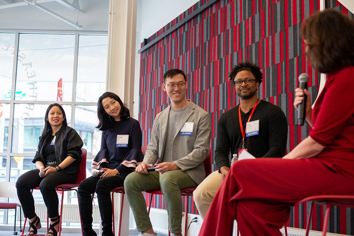 Alumni of the Align MS in Computer Science program speak at the Khoury 40th anniversary celebration in Seattle.