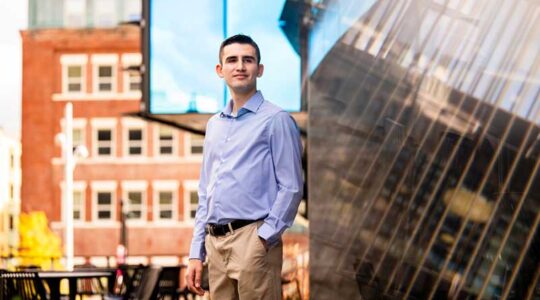 Northeastern student Mauricio Tedeschi worked as a co-op at The Peter Grünberg Institute. Photo by Alyssa Stone/Northeastern University