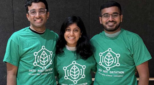 Left to right: Rakshak Kunchum, Laasya Anantha Prasad, and Krishna Venkatesh