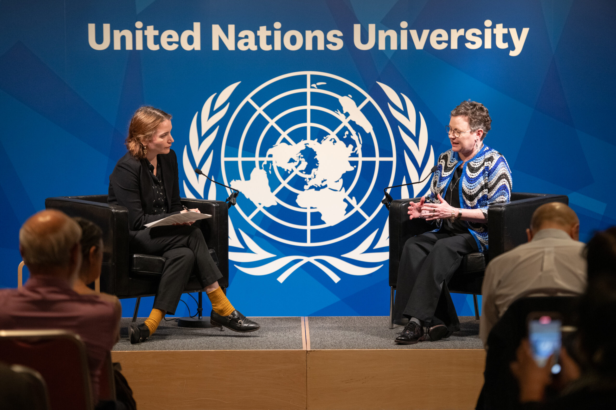 Khoury College Dean Beth Mynatt hosts a talk at United Nations University.
