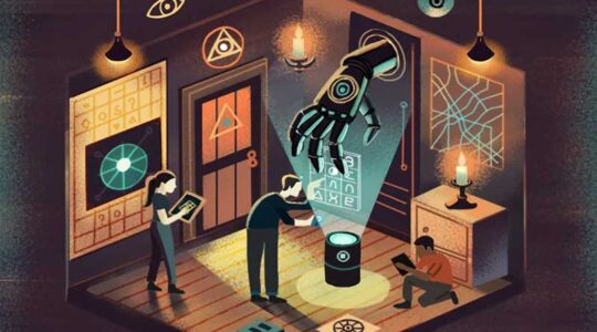 Northeastern researchers turned to escape rooms for a lesson in how to integrate AI into immersive learning environments. Illustration by Renee Zhang