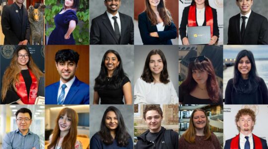 A collage of 18 Khoury award winners