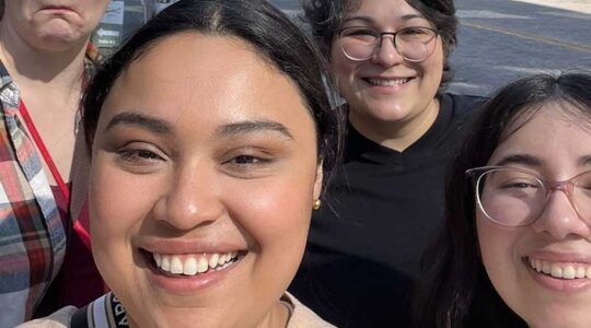 Marcela Perro (foreground) with fellow Align students outside Pike Place Market in Seattle