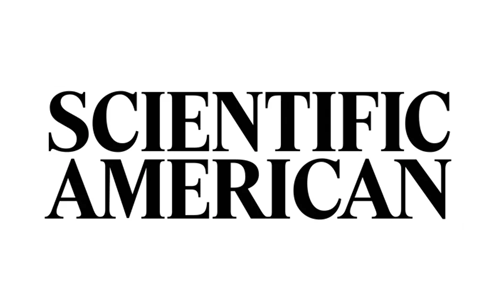 Scientific American in black all-caps text on a white background