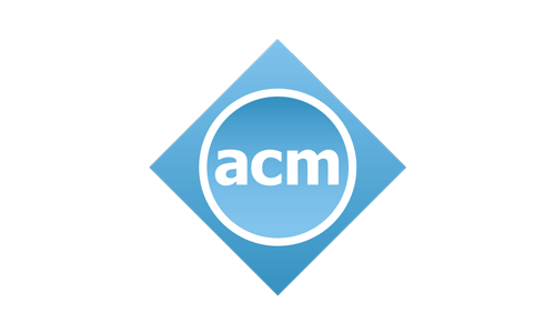 The letters "acm" inside a white circle and blue diamond
