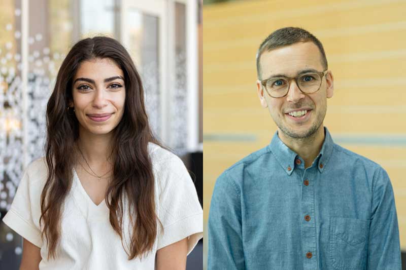 Chantal Shaib (left) and Byron Wallace