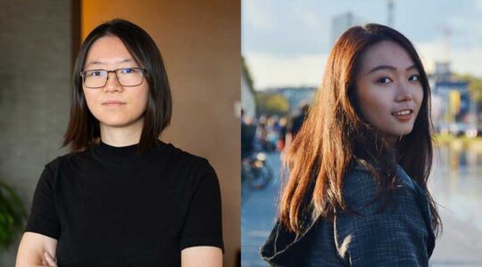 Tianshi Li (left) and Zhiping Zhang