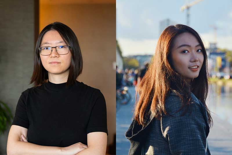 Tianshi Li (left) and Zhiping Zhang