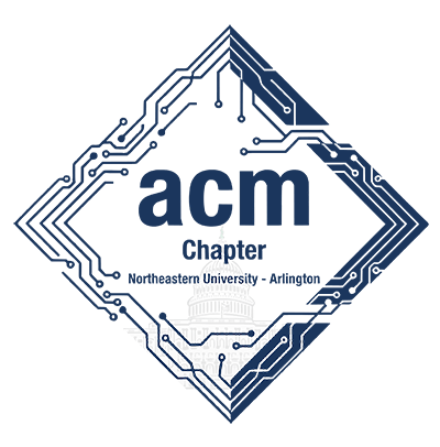 The ACM Arlington logo, which is a diamond shaped circuit board graphic with the club name in the center