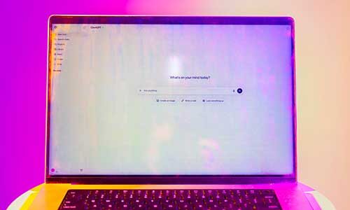 A computer screen showing the main page of chatGPT