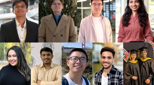 A collage of graduates from across the Khoury network. Clockwise from top left: Arth Patel, Reese Cantu, Erdun E, Vinal Dalcy Dsouza, Mansi Modi, Kalhar Pandya, Mandar Ambulkar, Sihe Chen, Venkateshprasad Kulkarni, and Marcela Perro