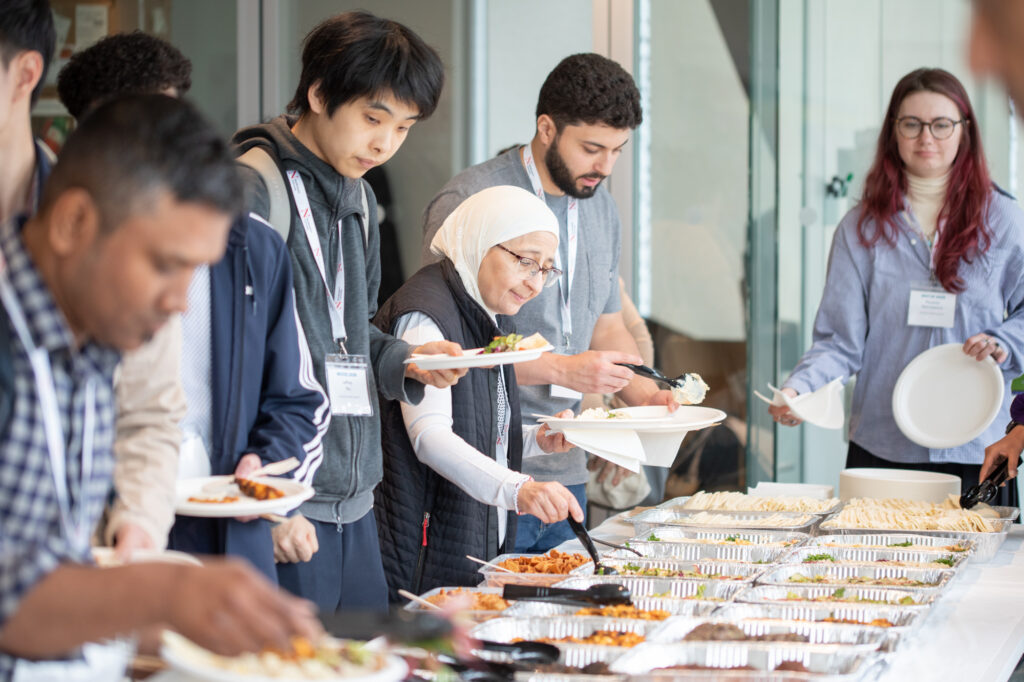 Attendees at the he Western Canadian Conference on Computing Education in Vancouver enjoying some food