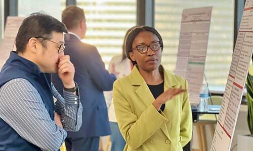 Makaita Murogodo discussing her research poster at the 2026 Research Showcase