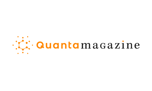 The word Quanta in orange and magazine in black