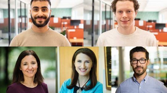Clockwise from top left: Georgios Syros, Evan Rose, William Robertson, Cristina Nita-Rotaru, Alina Oprea